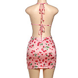 Fashion Print Women Push-up Sexy Bikini 3 Pieces Suits DLS-K25S74822