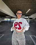 Women's Fashionable Long-sleeved V-neck Knitted Sweater Top XS-K25L965