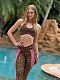 Hot Sexy Leopard Print Halter Crop Tops And Tight Long Pants Sporty Suits XS-K25L940