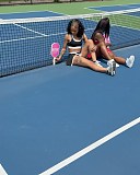 Women's Sleeveless Sports Bra Vest With Slit Shorts Two Pieces Set XS-K25L638