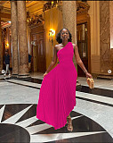 2025 One-shoulder Cut-out Pleated Maxi Dress RC-3007