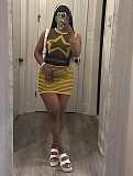 New Knitted Fashion Slim Vest Sexy Hip Skirt Two-Piece Set XS-K25L637