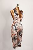 Hot Sexy Backless Leopard Print Women Halter Tight Jumpsuit XS-K25L619