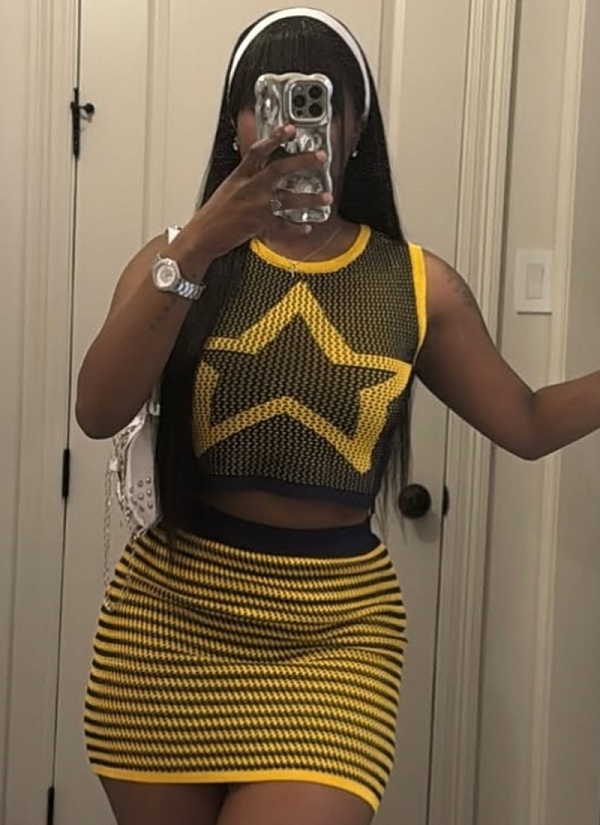 New Knitted Fashion Slim Vest Sexy Hip Skirt Two-Piece Set XS-K25L637