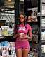 Sporty Suits Women Letter Printed Short Sleeves Tops And Hot Shorts XS-K25L688