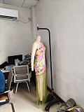 Halter-neck Printed Backless Sleeveless Tassel Dress NY-7581