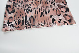 Women Leopard Print Sleeveless Round Neck Slim Tight Mini Dress WSD-1994410