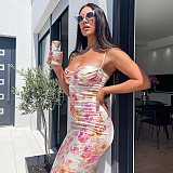 Fashion Print Women Straps Sleeveless Slim Long Dresses WSD-1992152
