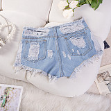 Women Sexy Broken Holes Low Waist Denim Hotpant GZHY-6020
