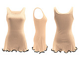 Summer Sleeveless Wavy Hem Fitted Strap Mini Dress RS-M3080