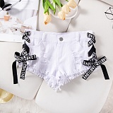 Sexy Broken-holes Women High-waist Denim Hotpants GZHY-808