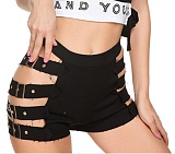 Sexy Hollow-out Women High Waist Nightclub Denim Hotpant GZHY-836