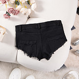 Women Lace-up High-waist Nightclub Denim Hotpant GZHY-9027