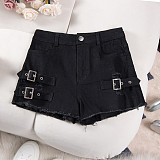 Women High Waist Broken Holes Denim Plus Size Hotpant GZHY-9047