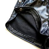 Black PU-leather Women High Waist Slit Shorts GZHY-814