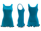 Summer Sleeveless Wavy Hem Fitted Strap Mini Dress RS-M3080