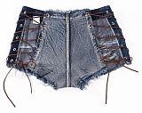 Hot Sexy Lace-up High Waist Women Short Jeans GZHY-861