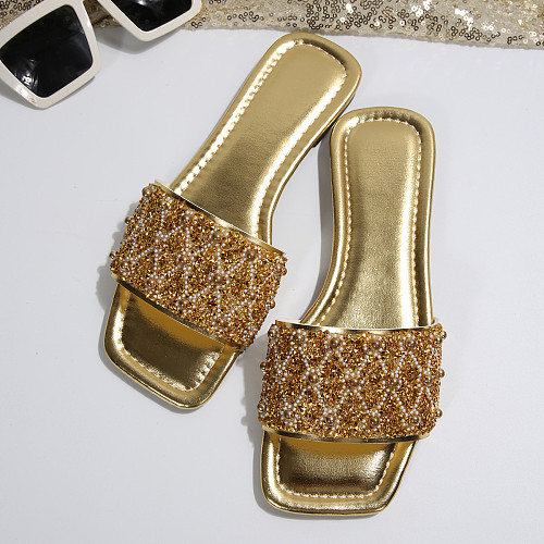 Flat Flip-flops Women Wear Outside French Beach Sandals Going Out RS-2025082