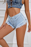 Casual High-waisted Cake-style Women's Denim Shorts GZHY-4013