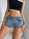 Girl High Waist Casual Short Jeans GZHY-6218