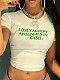 Printed Simple Short T-shirt Top Girl RS-2025820