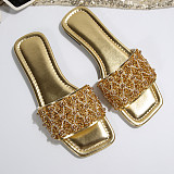 Flat Flip-flops Women Wear Outside French Beach Sandals Going Out RS-2025082