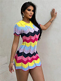 Candy Polo Collar Knitted Fashion Sweater Fitted Dress RS-105012