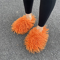 Beach Woolen Flat Home Woolen Mongolian Fur Slippers RS-S428