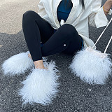 Woolen Home Slippers + One Shoulder Handbag Set RS-51345