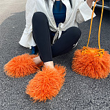 Woolen Home Slippers + One Shoulder Handbag Set RS-51345