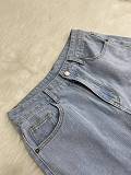 Fashion Women Broken-holes Tassel Denim Fifth-pants Large Size DLSD-2419