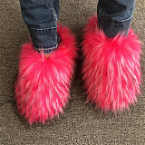 Woolen Women Autumn Winter Fleece Warm Home Faux Fur Plush Slippers RS-080808