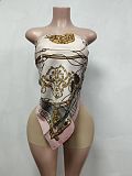 Fashion Print Sexy Wrap Cloth Strapless Shorts Suit RS-300340