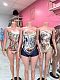 Fashion Print Sexy Wrap Cloth Strapless Shorts Suit RS-300340