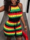 Striped Cut-out Drawstring Tassel Short Skirt Dress For Women XS-K25L1037