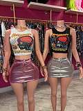 2025 Street Sleeveless T-shirt Vest For Women XS-K25L966
