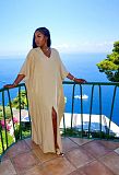 Loose Casual Irregular Hem Slit V-neck Dress Long Dresses RC-3358