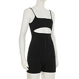 Sexy Cut Out Waist Shaping Adjustable Corset Jumpsuit LR-28008