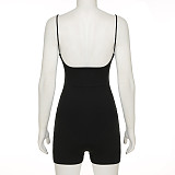 Sexy Cut Out Waist Shaping Adjustable Corset Jumpsuit LR-28008