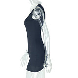 Elegant Solid Body-hugging Sleeveless Round Neck Short Dress Wholesale JY-301976