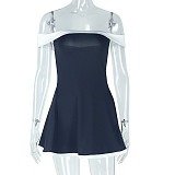 Backless Off Shoulder Collar Fit Party Skate Dress JY-301992