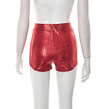 PU Snake Leather Tight Low Waist Shorts For Women DZHT-D25PT233