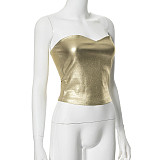 Gold Underwear Strapless Tight Waist Top DZHT-R23TP027