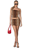 Summer New Strapless Printed Spice Girl Set Skirt Two-piece Set HZXY-0469