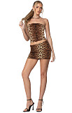 Summer New Strapless Printed Spice Girl Set Skirt Two-piece Set HZXY-0469