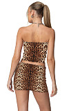 Summer New Strapless Printed Spice Girl Set Skirt Two-piece Set HZXY-0469