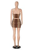 Summer New Strapless Printed Spice Girl Set Skirt Two-piece Set HZXY-0469