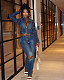 Knee Ripped Elastic Casual Slim Denim Set CM-9528