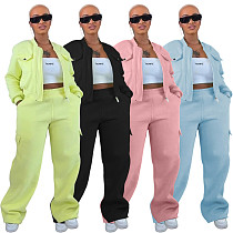 2025 Hoodie Multi-pockets Pants Sporty Casual Set CM-9529