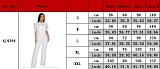 Elegant Distinctive Patchwork Lace-up Wide Leg Women Jumpsuits OSM-AJ4934